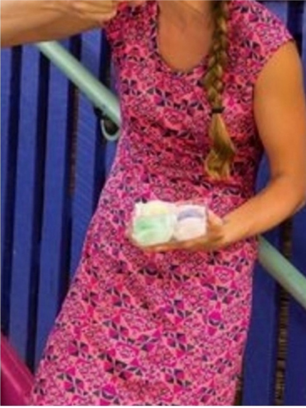 Title nine Pink Patterned Midi Dress